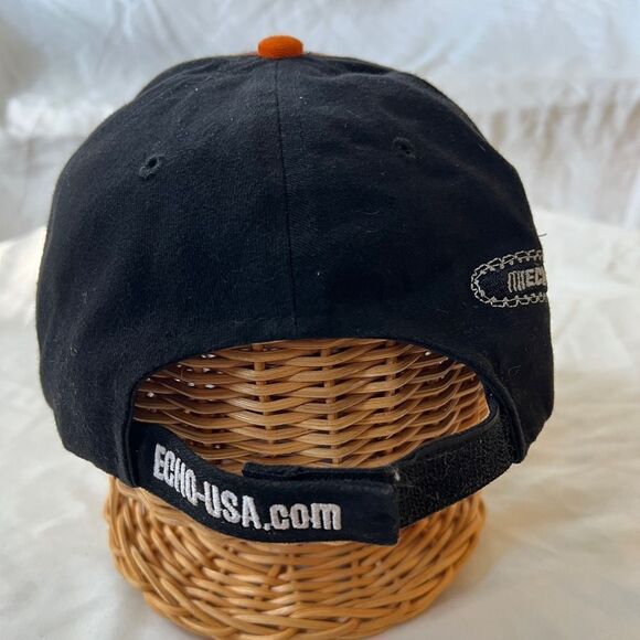 Echo Chainsaws Black Orange Power Equipment Hat Cap Adjustable - Picture 4 of 7
